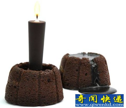 Fujisan 可以吃的巧克力蜡烛 蜡烛中间的芯是一根空心的金属管