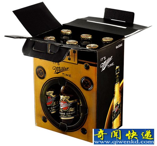 Miller 复古的啤酒包装 设计特色很明显