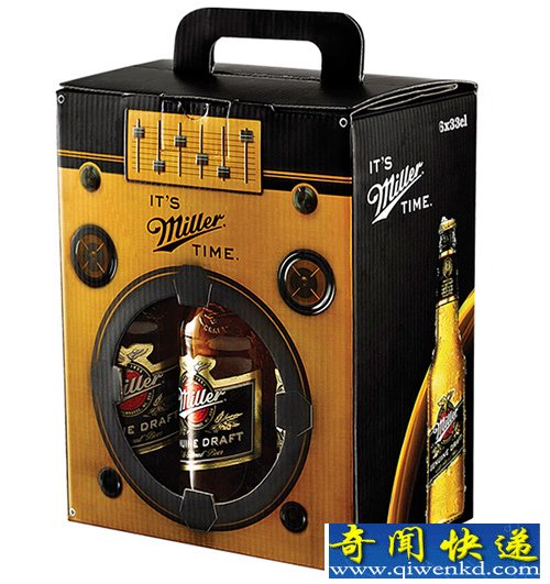 Miller 复古的啤酒包装 设计特色很明显
