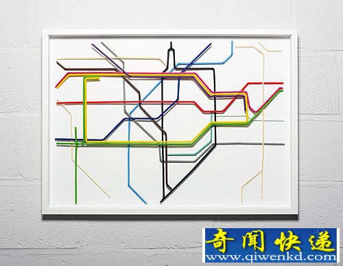 吸管还有大用途 制作“伦敦地铁线路图”