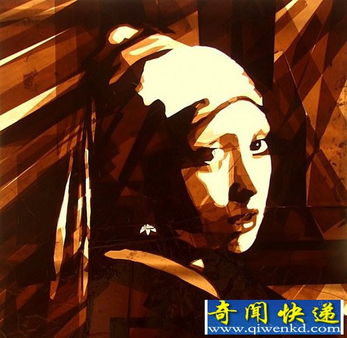 包装胶带创作艺术画像 令人惊奇
