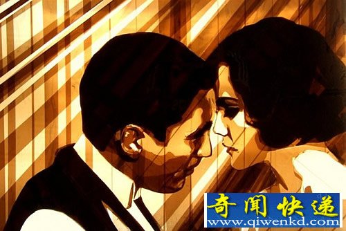 包装胶带创作艺术画像 令人惊奇