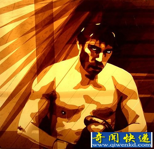 包装胶带创作艺术画像 令人惊奇