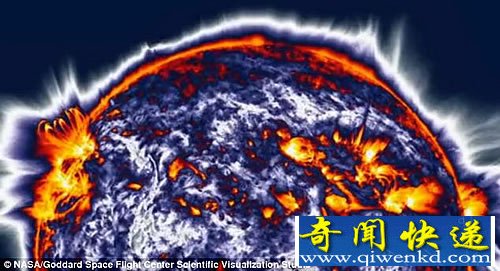 太阳表面出现绚丽的爆炸喷射 壮观迷人