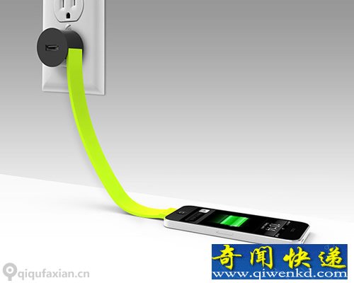 玩卷卷心 TYLT手机充电器 解决电线难收拾的问题
