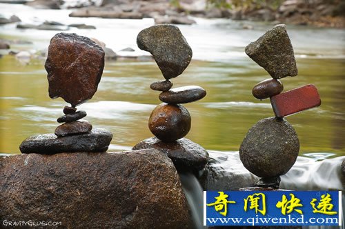 “平衡岩石雕塑”如此惊人的雕塑状态