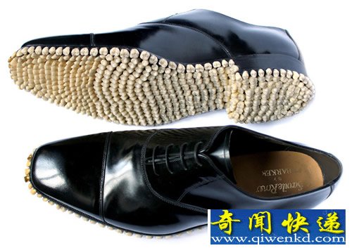 镶嵌1050假牙齿 apex predator牙齿皮鞋