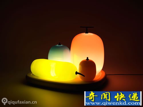 赏心悦目 一盘水果灯质感十足