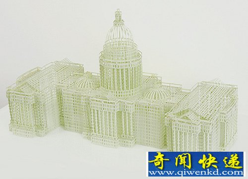 手工切割纸艺术作品 错综复杂的纸结构