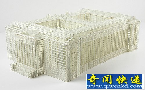 手工切割纸艺术作品 错综复杂的纸结构
