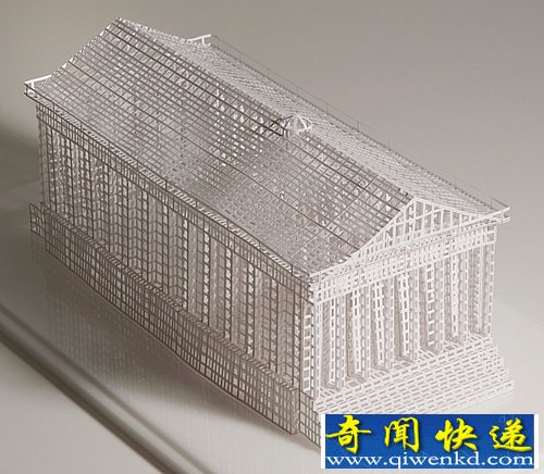 手工切割纸艺术作品 错综复杂的纸结构