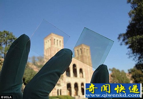 透明太阳能电池 让玻璃窗发电即使转换率非常的低