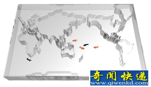 world trip 鱼缸里的环球之旅 设计相当有趣
