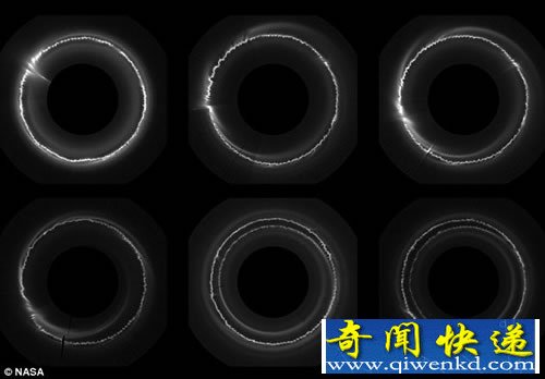 巨大的“雪球”穿过土星光环 在阳光下闪闪发光