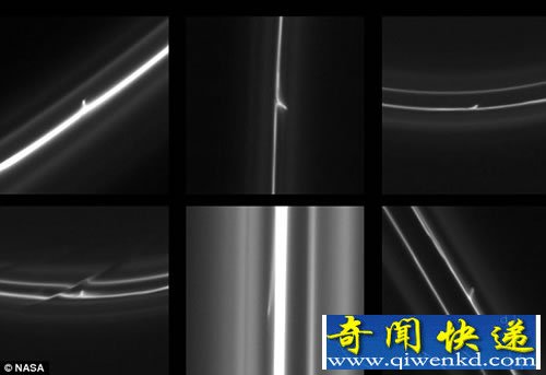 巨大的“雪球”穿过土星光环 在阳光下闪闪发光