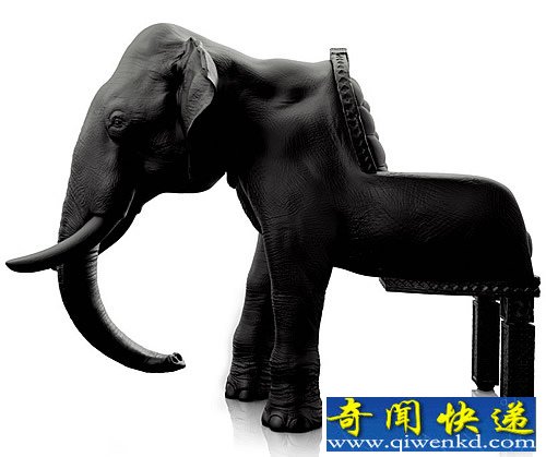 大象椅 整体形态是用压缩泡沫制作的