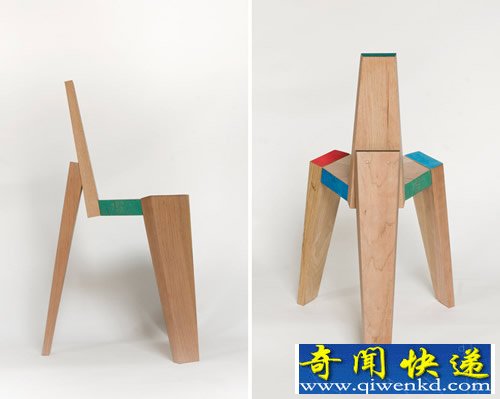 endy 被遗弃的凳子 尖角都涂了颜色