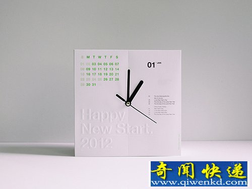Calenclock 2012 是一个时钟和月历的结合设计