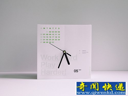Calenclock 2012 是一个时钟和月历的结合设计