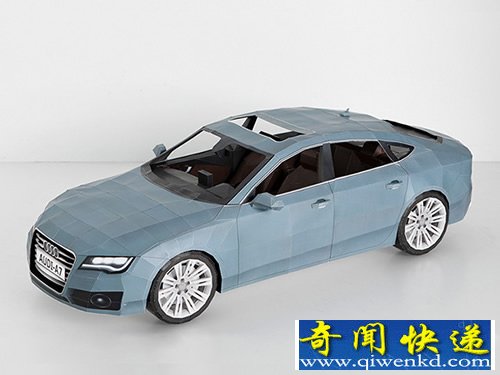奥迪A7纸玩具 245小时才完成整个制作