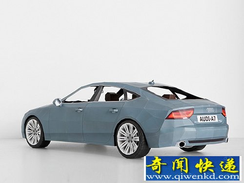 奥迪A7纸玩具 245小时才完成整个制作