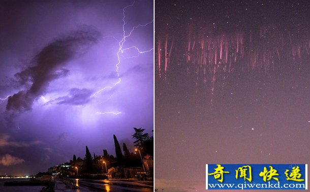 摄影师数月成功抓拍罕见闪电红色精灵