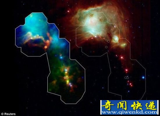 赫歇尔望远镜首次捕获银河系最年幼恒星图像