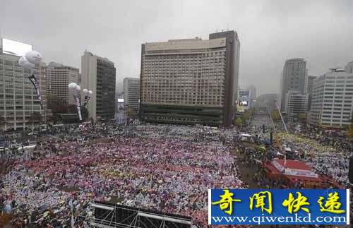 韩爆发严重示威 市民要求朴槿惠下台