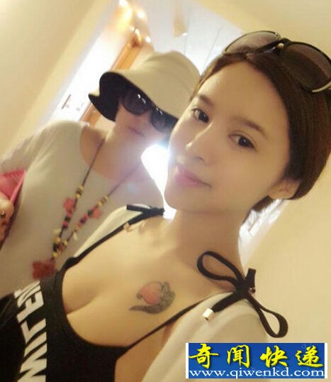 谢雨欣20岁大女儿美艳性感低胸秀胸前纹身