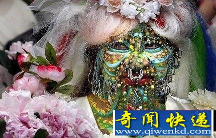 太恐怖,全身7000多个洞的打洞新娘