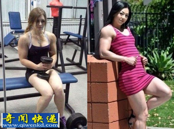 天使面孔,金刚身材! 俄健身美女秀健身照
