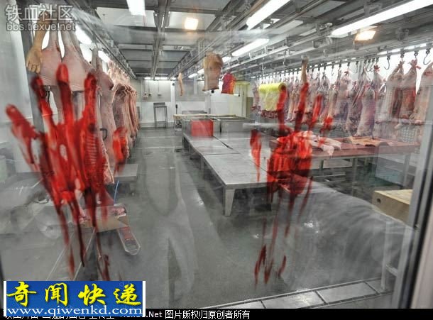 血腥的“人肉屠宰店” 你吓到了没?(图2) 世界首家“人类屠宰场 用牲畜肉做肢解人体