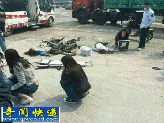 济南:渣土车将两名两名骑电动车女生碾死