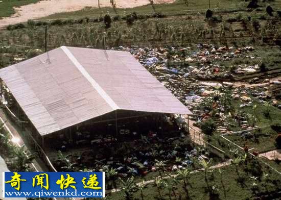 美国邪教914名信徒集体自杀惨照 尸体遍地惨不忍睹