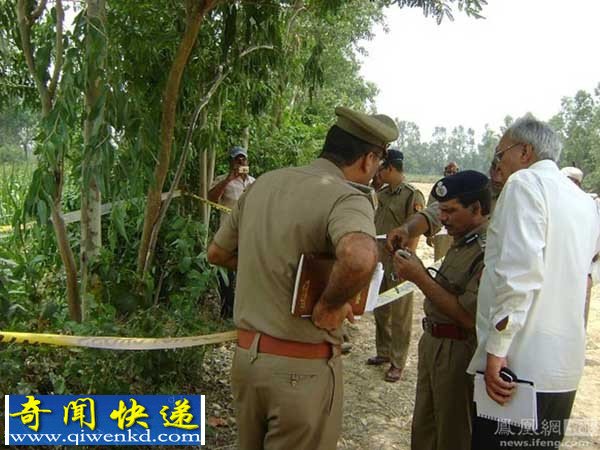 印度再发少女遭强奸被杀悬挂树上惨案(案发现场组图)