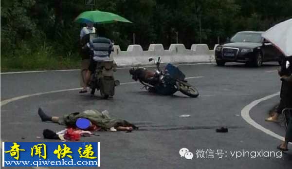 江西芦溪县:货车碾压摩托车司机致死