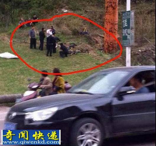 浙江:路边广告牌上惊现干尸 路人称尸体残缺不全