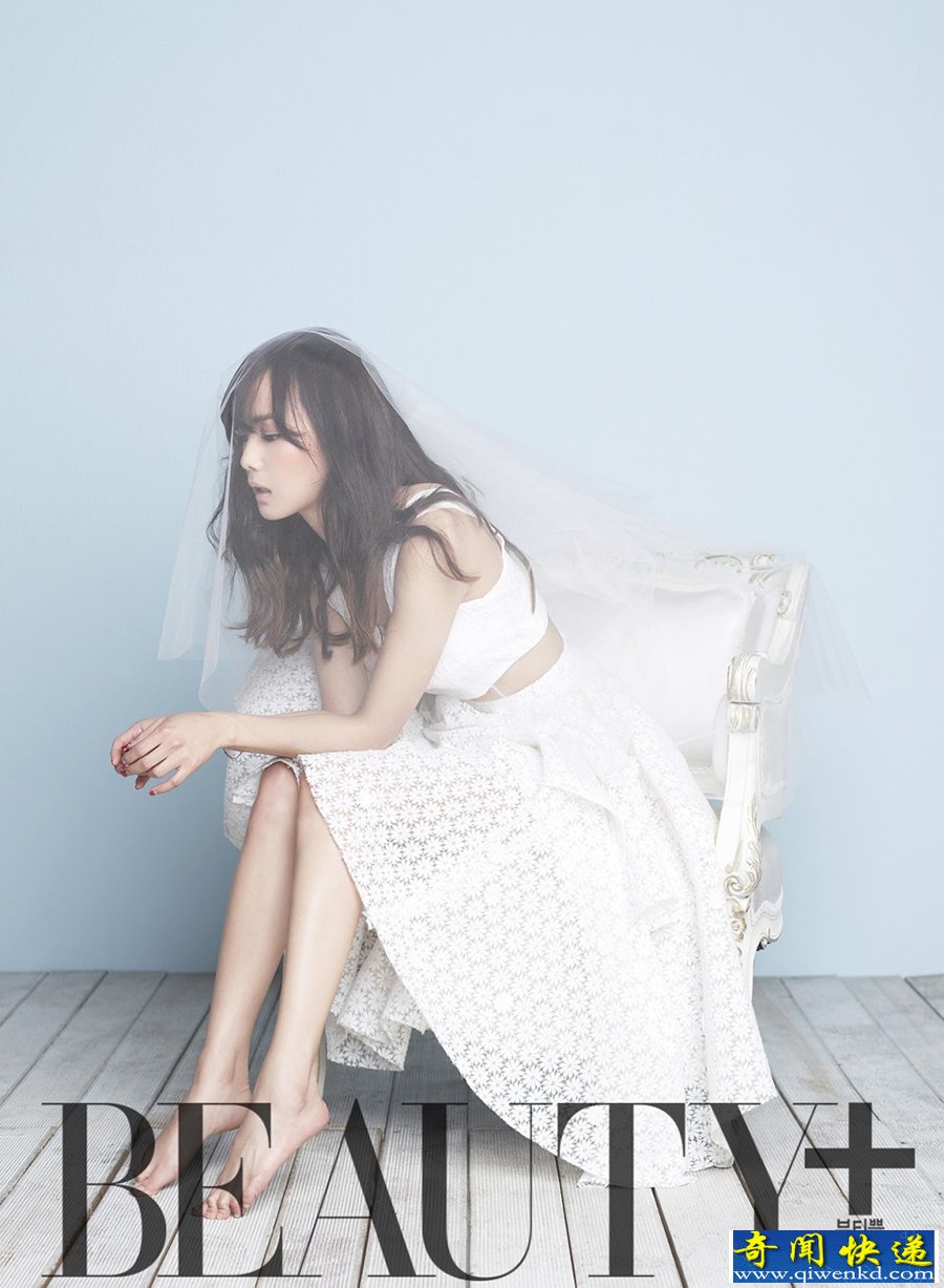 尹胜雅唯美时尚照片 戴头纱演绎最美新娘