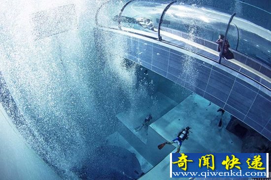世界最深游泳池现身意大利 水深达40米