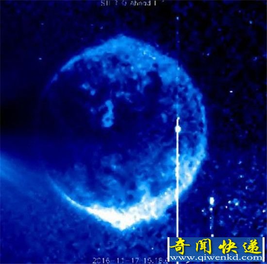 太阳前现神秘蓝色球体 NASA未进行回应