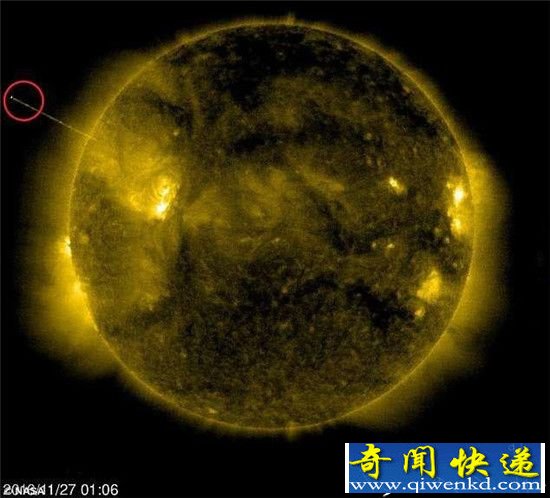NASA发布外太空照片显示外星人靠近太阳 他们究竟想干嘛?