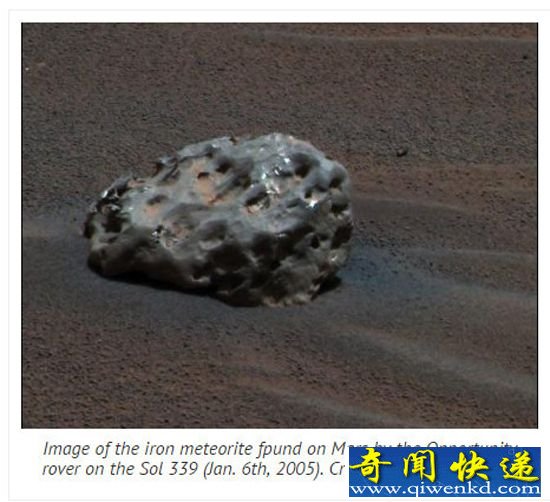 NASA好奇号最新发现:火星表面找到金属陨石