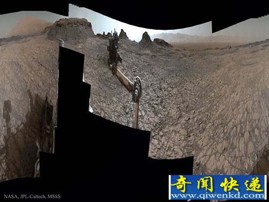 好奇号带来火星地表真实景象 神秘突起惹争议!