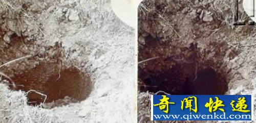 陨石坠落在地面形成的坑