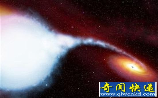 宇宙惊现黑洞释放能量 吞噬蓝超巨星场面