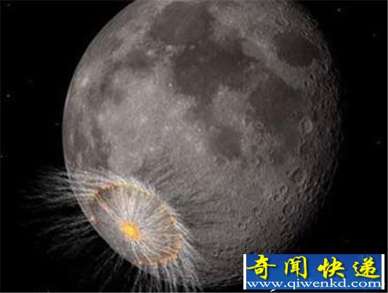 NASA公布月球六张绝密照片 陨石撞击月球瞬间