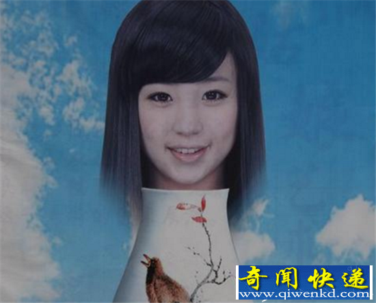 山东现花瓶姑娘骗局 无手无腿女孩在花瓶里表演节目