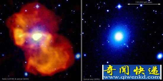 神秘黑洞爆发惊人吸力 鲸吞邻近巨大星系