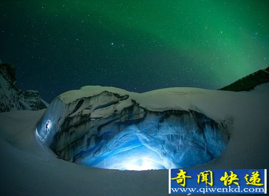 加拿大冰川夜景 美如梦幻