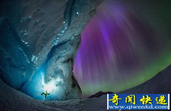 梦幻照进现实!加拿大阿萨巴斯卡冰川美丽北极光